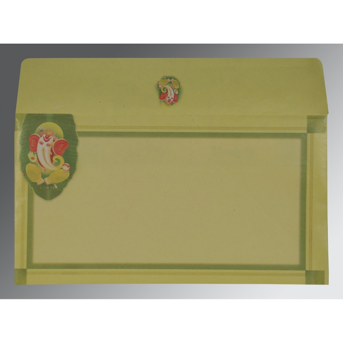 LIGHT GREEN EMBOSSED WEDDING INVITATION : IN-2225 - IndianWeddingCards