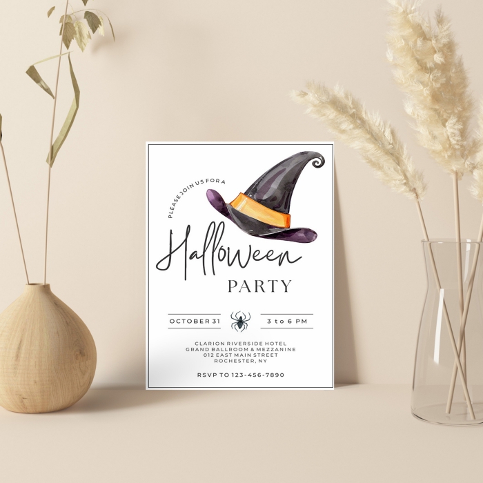 IVORY MATTE WEDDING INVITATION : HALLOWEEN-PARTY-INVITES - IndianWeddingCards
