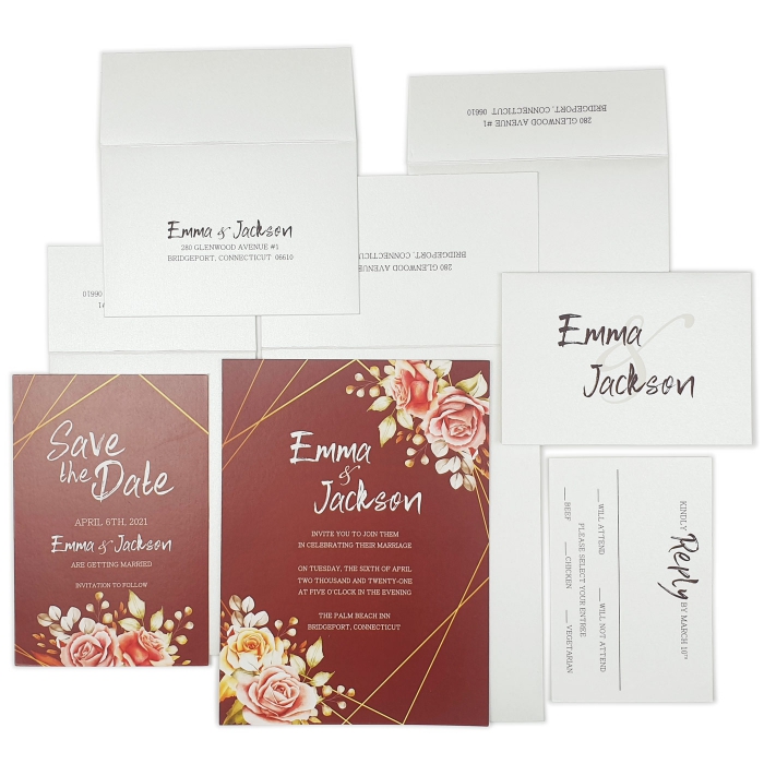 IVORY SHIMMERY FLORAL THEMED - SCREEN PRINTED WEDDING INVITATION : CREDWOOD-JARDINIER - IndianWeddingCards