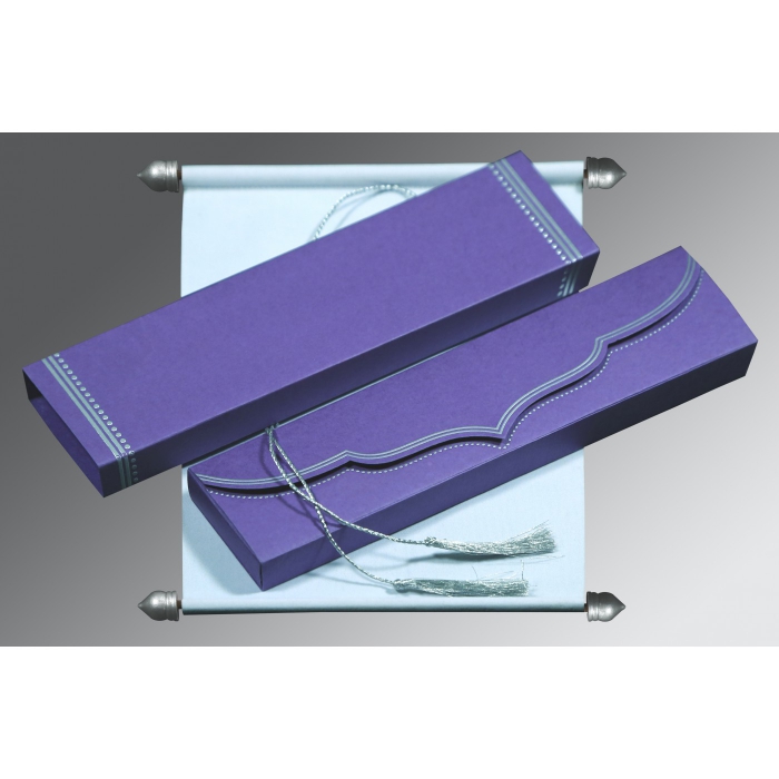 WHITE VELVET WEDDING INVITATION : SC-5011A - IndianWeddingCards