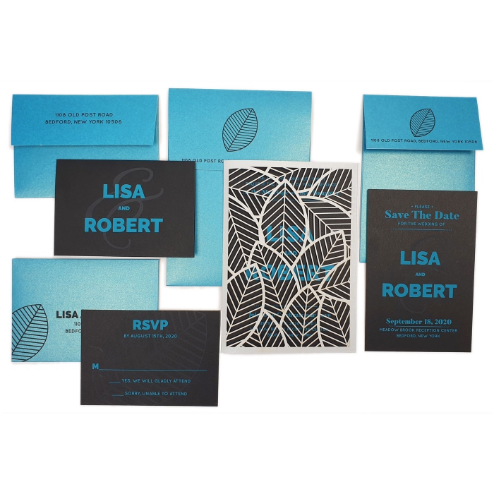 LIGHT GREY SHIMMERY LASER CUT PARTY CARDS : CRISPY-RAY - IndianWeddingCards