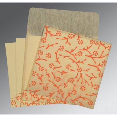 MANGO WOOLY FLORAL THEMED - SCREEN PRINTED WEDDING INVITATION : IN-8216C - IndianWeddingCards