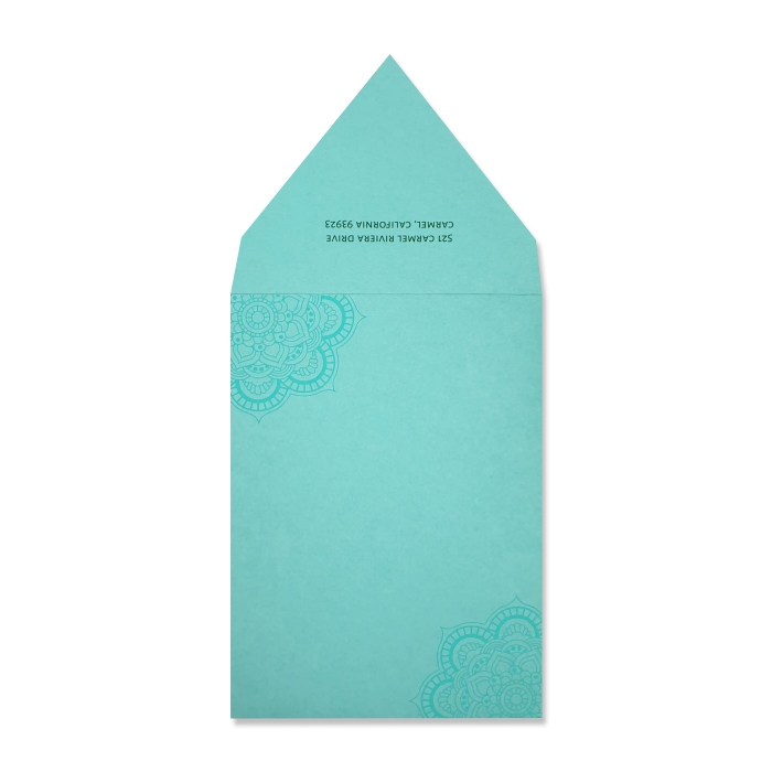  MATTE SCREEN PRINTED WEDDING INVITATION : CORNAMENTAL-MANDALA - IndianWeddingCards