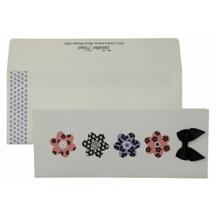 WHITE MATTE SCREEN PRINTED HOLIDAY CARDS : H-864 - IndianWeddingCards