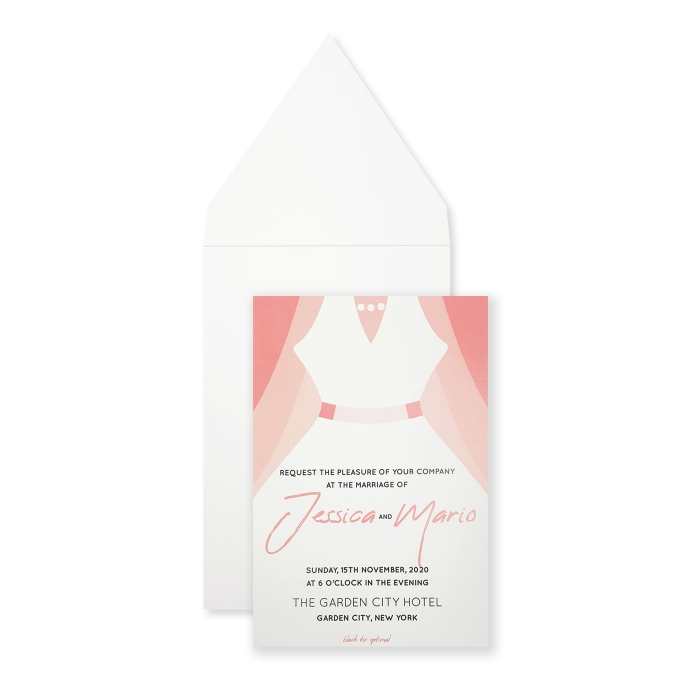 WHITE MATTE SCREEN PRINTED WEDDING INVITATION : CJOIN-US-BRIDE - IndianWeddingCards