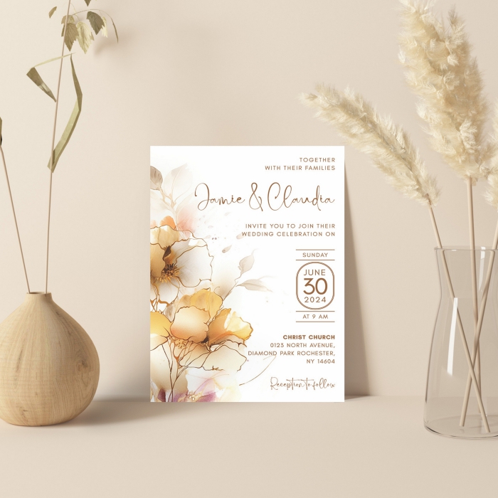 WHITE MATTE WEDDING INVITATION : GLAMOUR-GALA - IndianWeddingCards