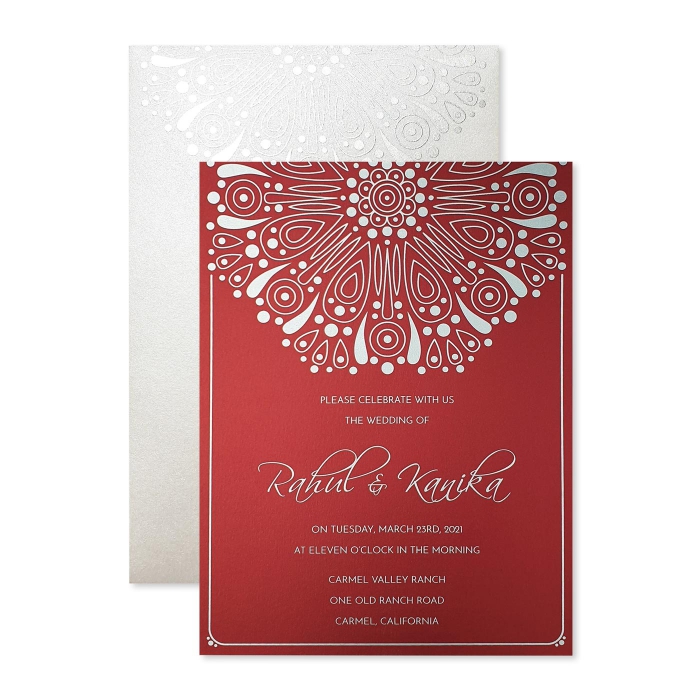  WEDDING INVITATION : CCHERRY-CRUSH - IndianWeddingCards