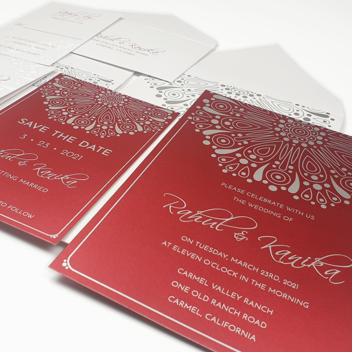  WEDDING INVITATION : CCHERRY-CRUSH - IndianWeddingCards