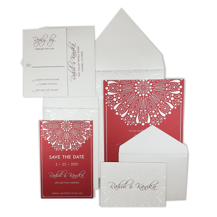  WEDDING INVITATION : CCHERRY-CRUSH - IndianWeddingCards