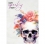 WHITE MATTE WEDDING INVITATION : CBLOOMING-SKULL - IndianWeddingCards